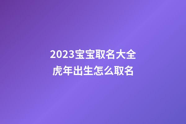 2023宝宝取名大全 虎年出生怎么取名